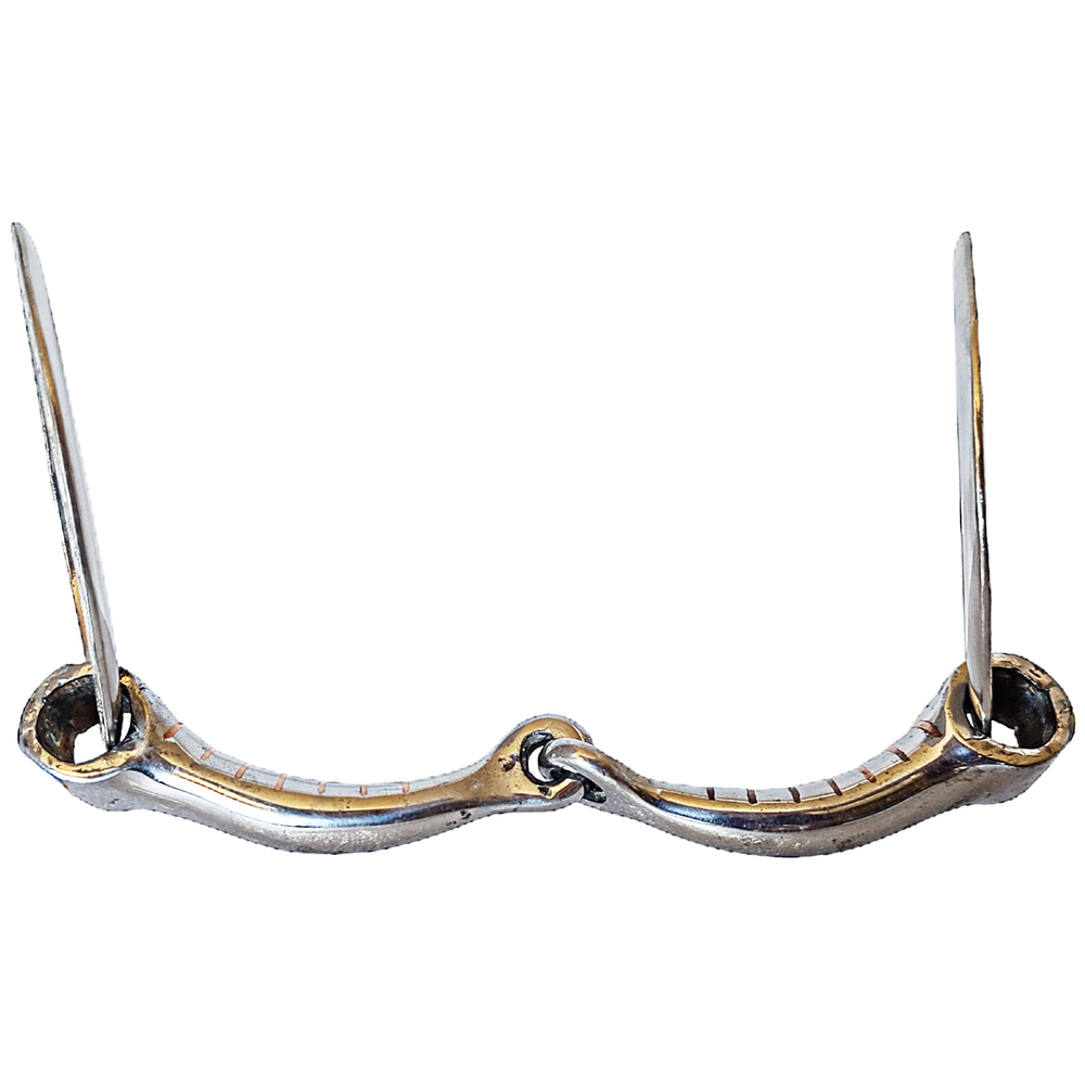 New Unmarked Engraved Sterling Silver Show Legal Loose Ring Smooth Snaffle Bit