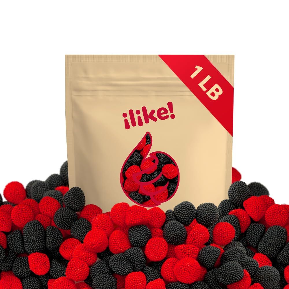 Red and Black Berries Gummy Candy, 1-Pound Bag