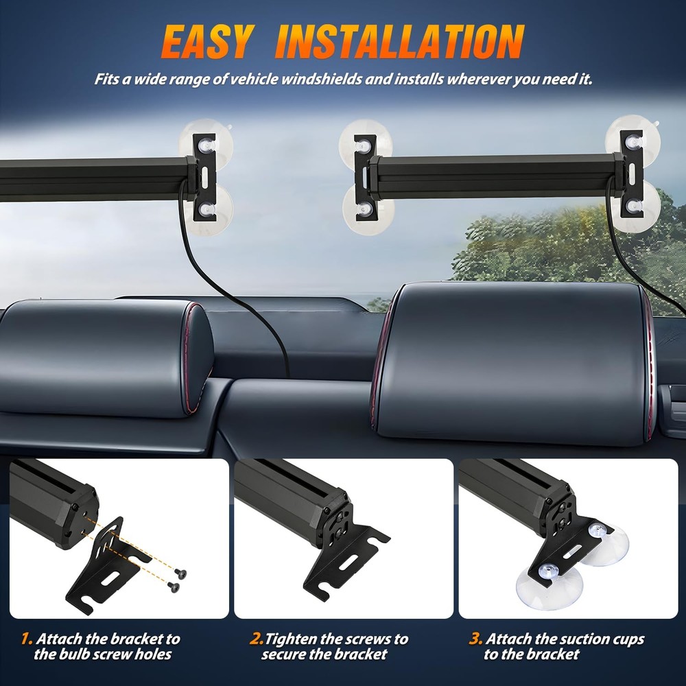 Nilight 40LED Amber Emergency Strobe Traffic Advisor Light Bar with