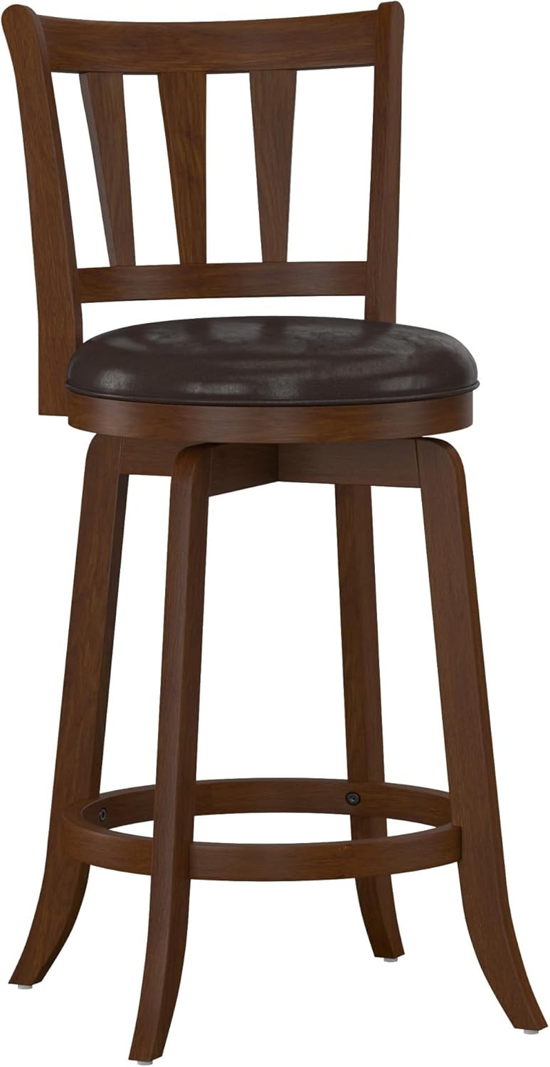 Hillsdale Presque Isle Swivel Bar Stool, Counter, Cherry Counter Stool, Cherry
