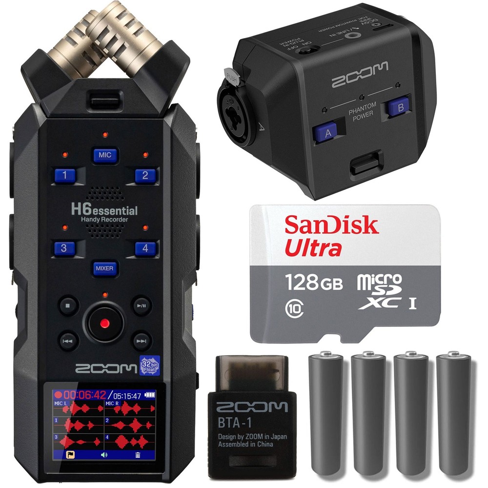 Zoom H6essential Audio Recorder and EXH-6e XLR Input Capsule Basic Accessory Kit