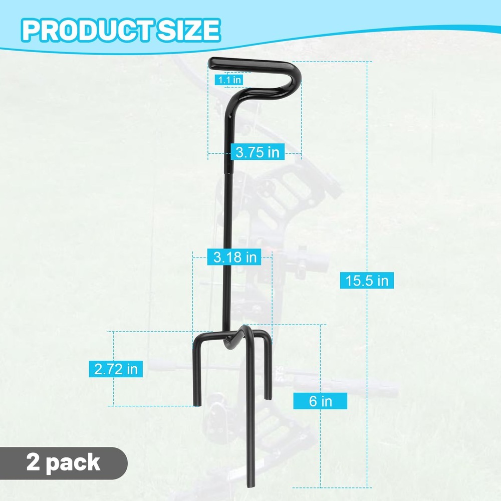 Portable Ground Blind Bow Holder Durable Bow Stake for Hunting & Target