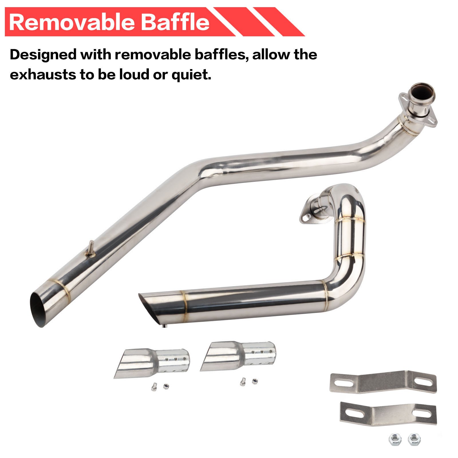 Shortshots Staggered Exhaust Pipe System For Kawasaki Vulcan 800 VN800 1995-2006