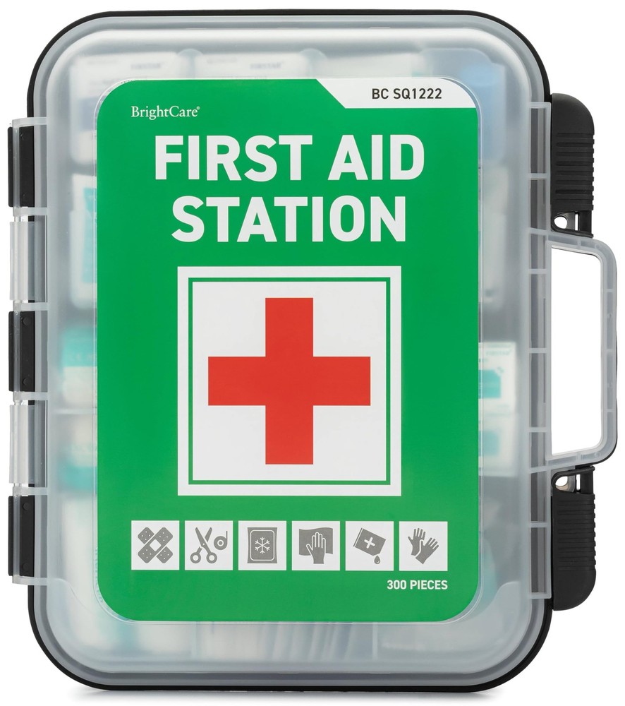Large Wall Mountable & Portable First Aid Kit Cabinet for Large, Black