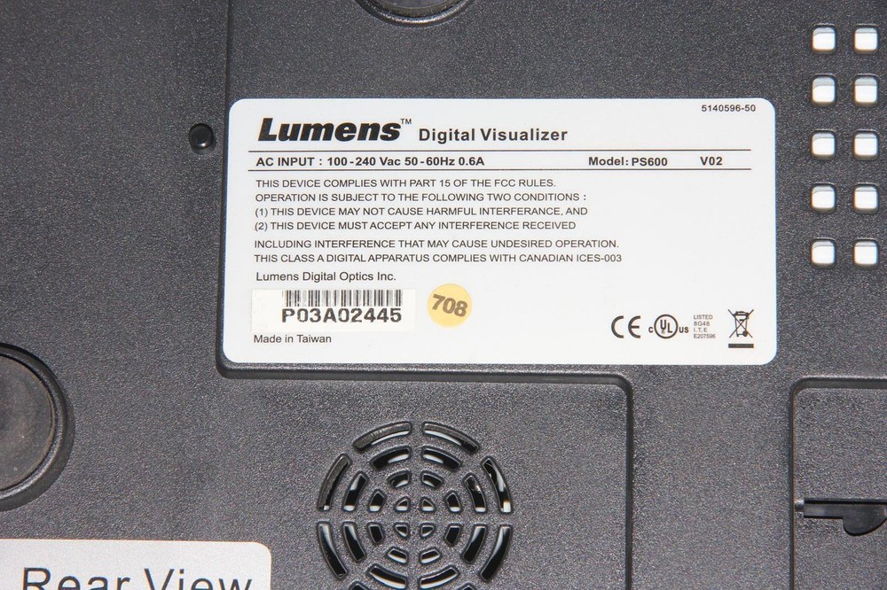 LUMENS PS600 Digital Visualizer Desktop Document Camera