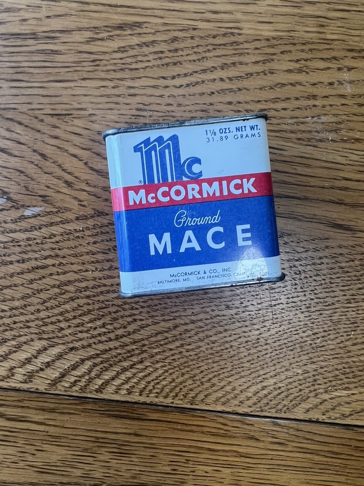Vintage Mccormick Ground Mace Spice Tin