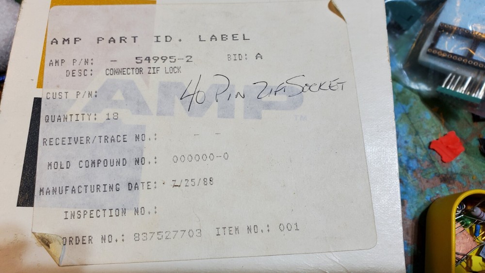 (2 Pcs) AMP ZIF DIP IC Test Socket 40 pin 54995-2 zero insertion force