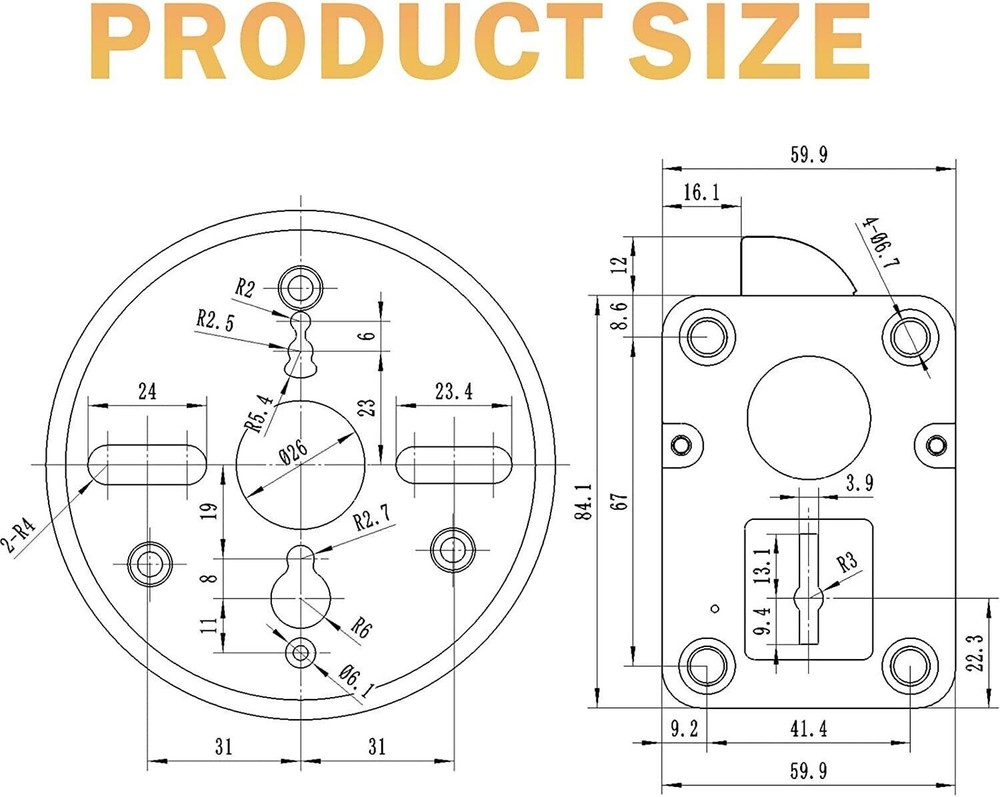 Ambition Electronic Safe Lock Replacement Left Hand Swingbolt Lock & 2Master key