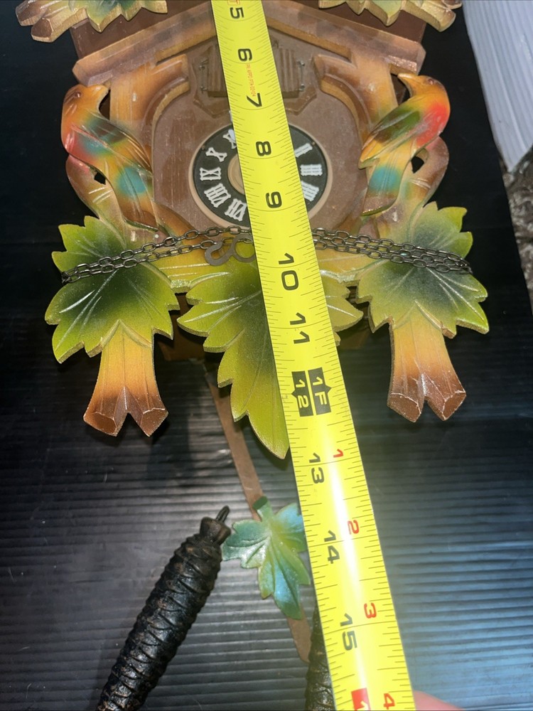 Cuckoo Clock German Black Forest Battery Operated Untested