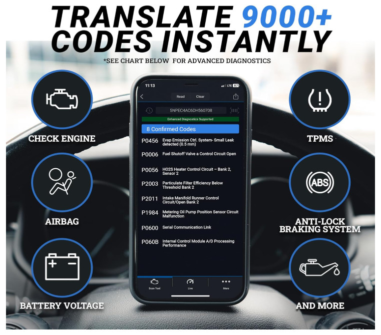 BlueDriver Bluetooth Pro OBD2 Scan Tool for iPhone & Android