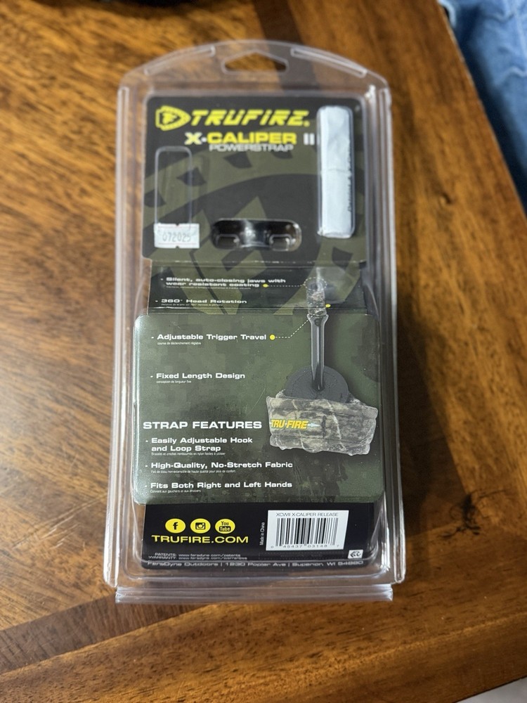 Tru-Fire X-Caliper II Powerstrap Compound Bow Release Aid Camo