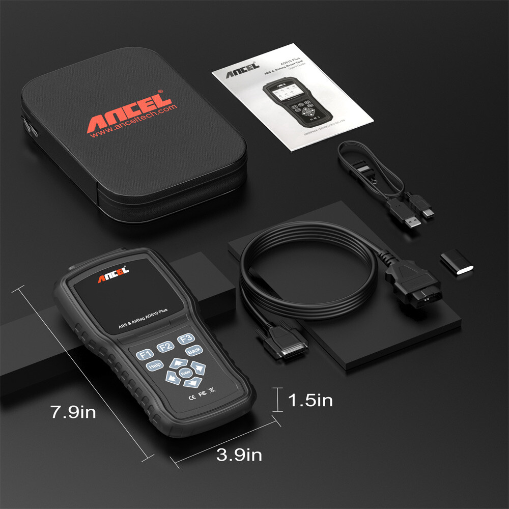 ANCEL AD610 Plus OBD2 Scanner Code Reader SRS ABS Bleeding SRS Diagnostic Tool