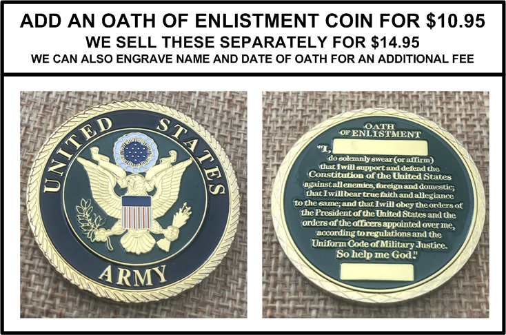 MC-NICE: ARMY Oath of Enlistment Certificate Name & Date PERSONALIZED