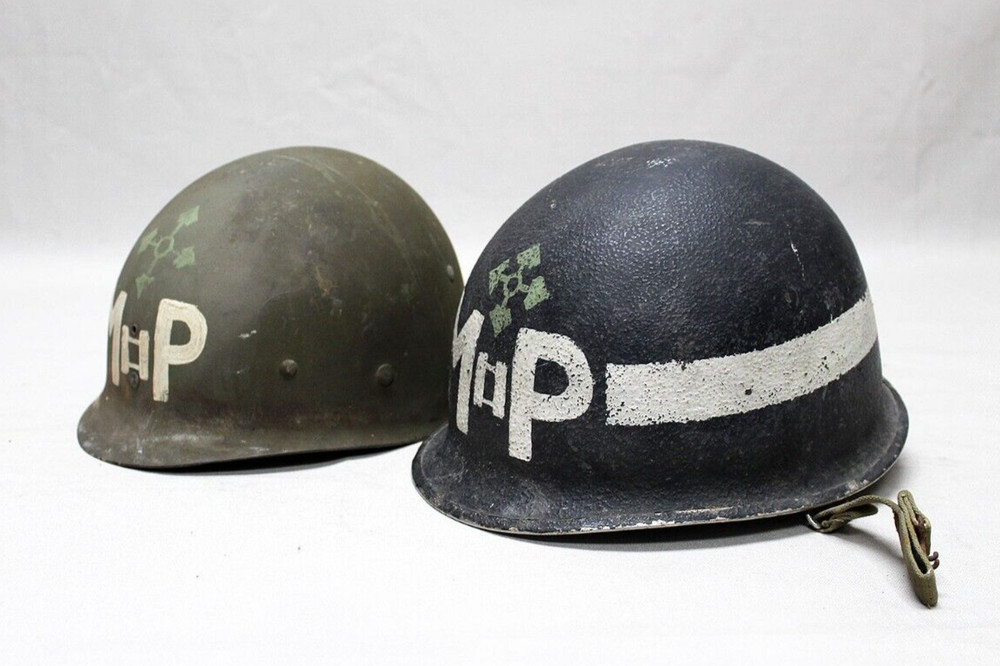 US WW2 Front Seam Helmet Repaint . HU1084
