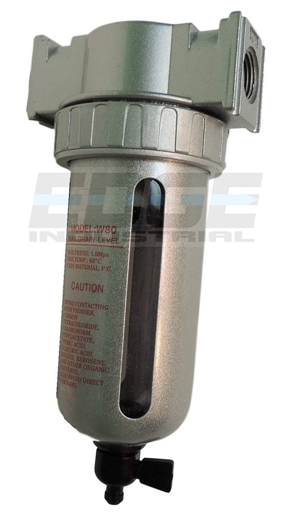 1/4" MID FLOW MOISTURE TRAP WATER SEPARATOR PARTICULATE FILTER FOR COMPRESSED