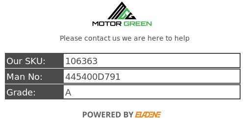 Toyota Yaris 2020-On ABS Unit & Control Module 445400D791