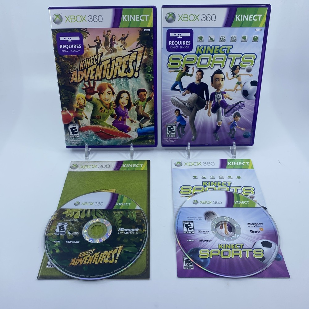 Microsoft Xbox 360 Kinect Sensor In Box w/ 6 Games Bundle