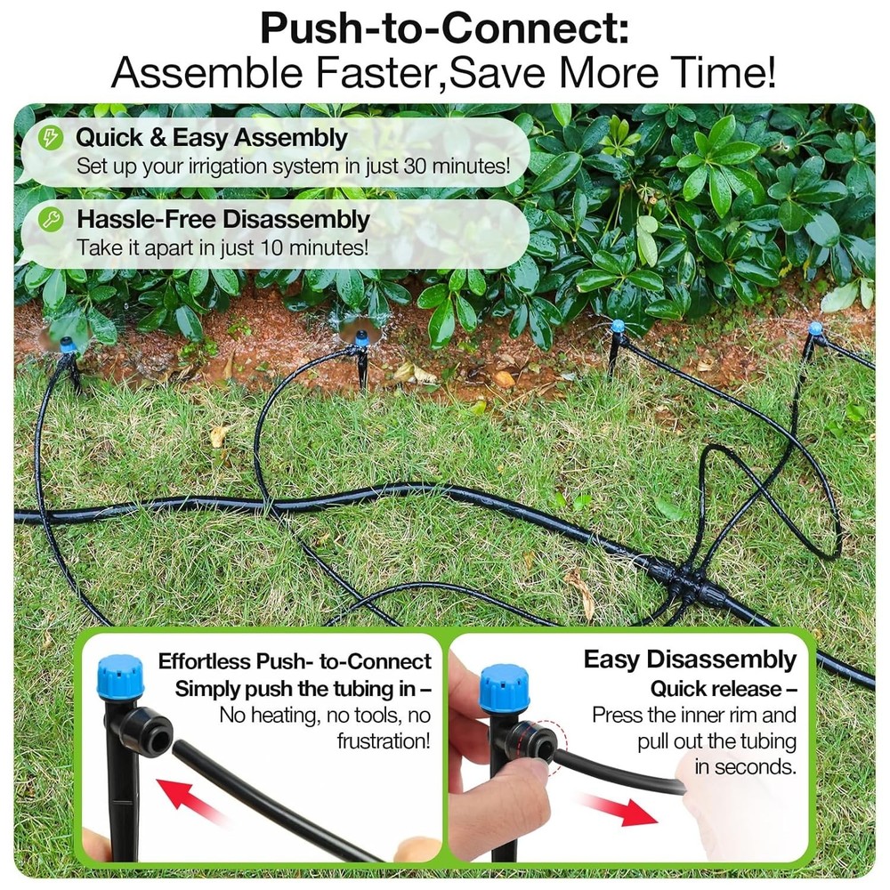 20-Pack 360° Adjustable Drip Emitters for Hassle-Free DIY Irrigation Solutions