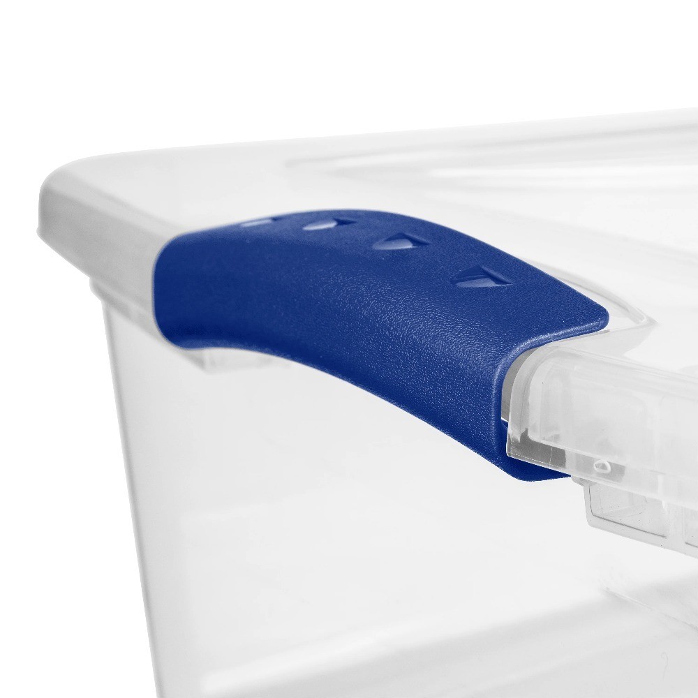 32 Quart Clear Plastic Storage Bin with Latching Lid 2-Pack