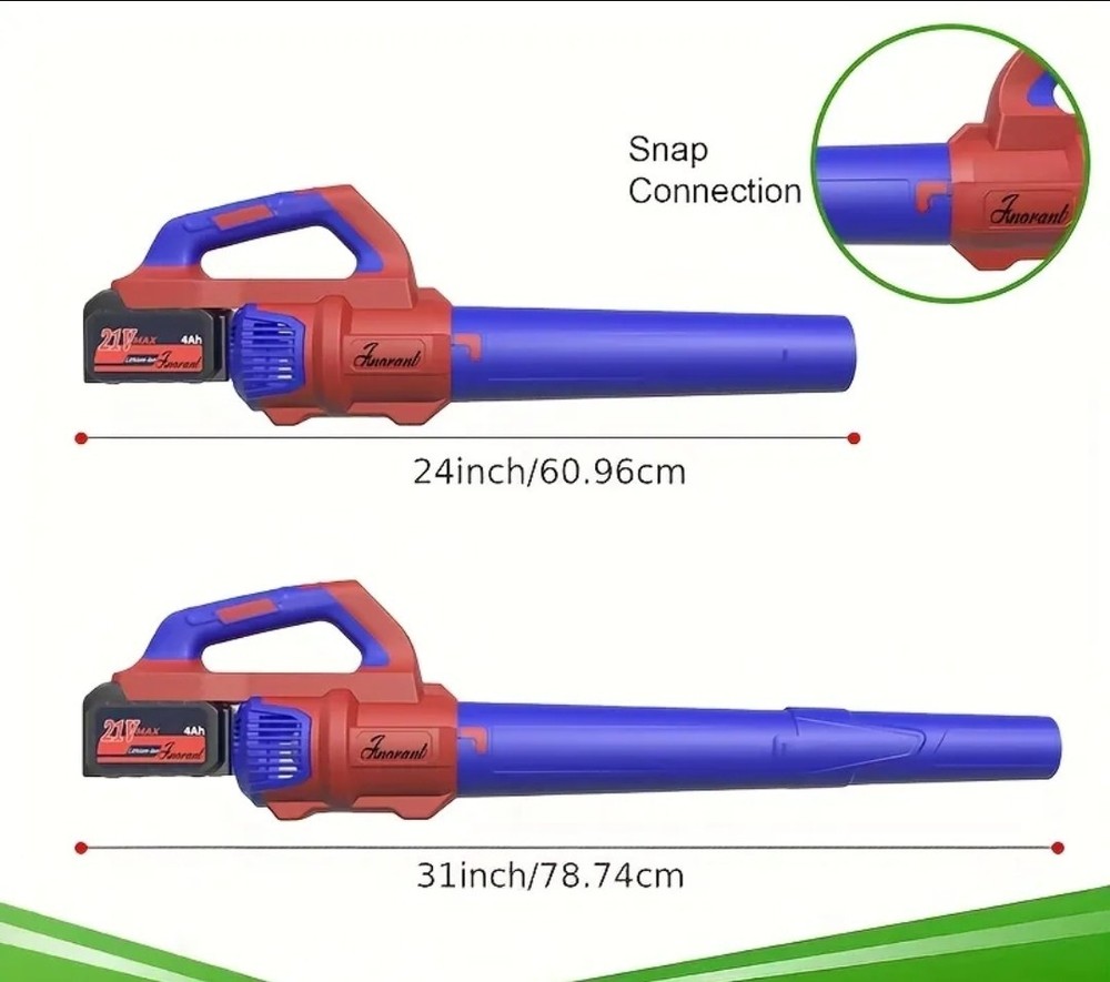Fnorant Leaf Blower 650CFM/350MPH- 2 Speed