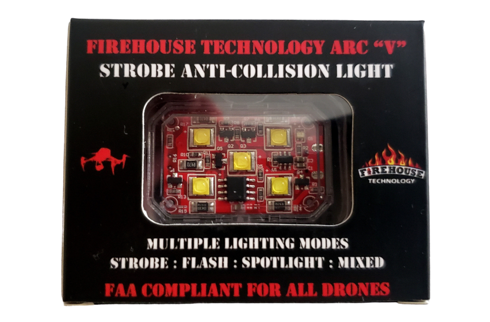 FIREHOUSE TECHNOLOGY WHITE ARC "V" PRO DRONE STROBE LIGHT DJI AUTEL SKYDIO MINI