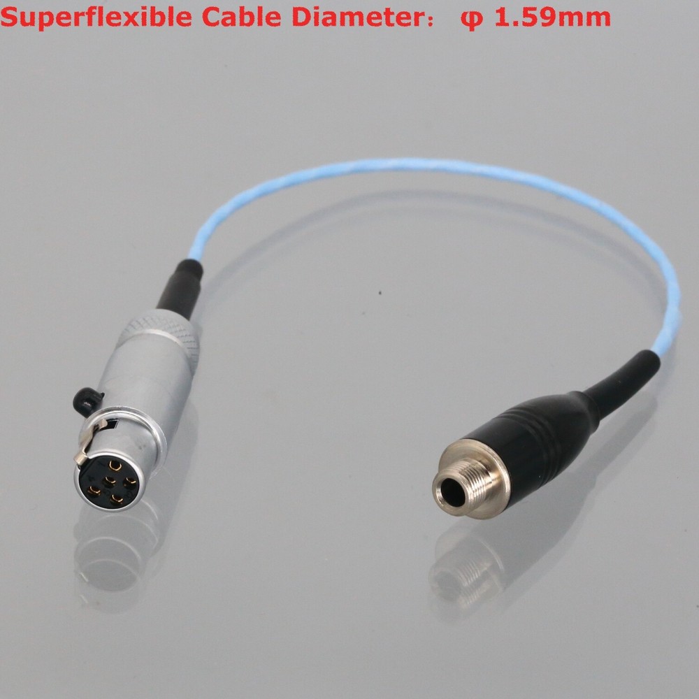 Mini-XLR TA5F 5P Female to 3.5 mm TRS Socket Locking Cable Bodypack Transmitter