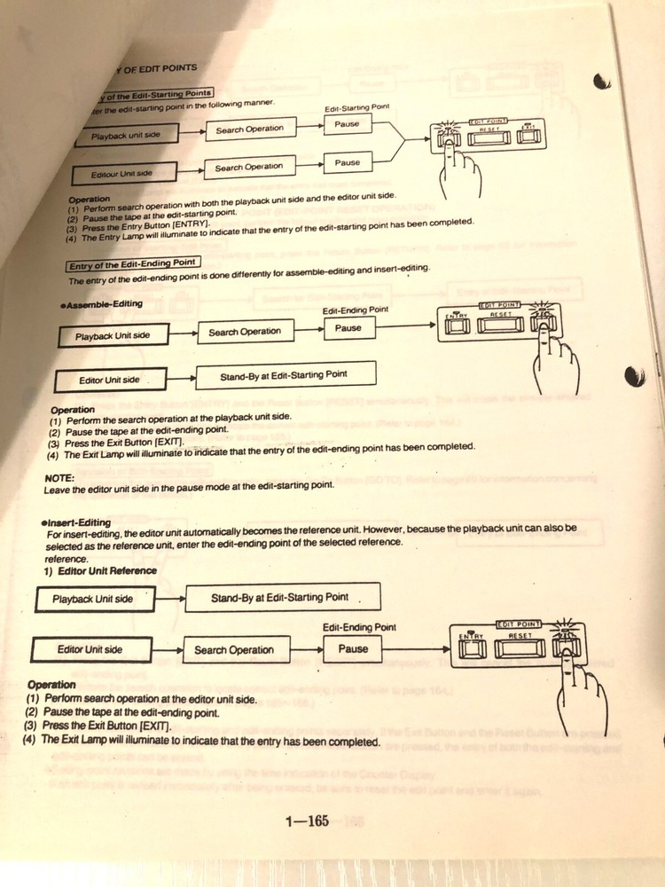 Panasonic NV-A960 Video Editing Controller Manual
