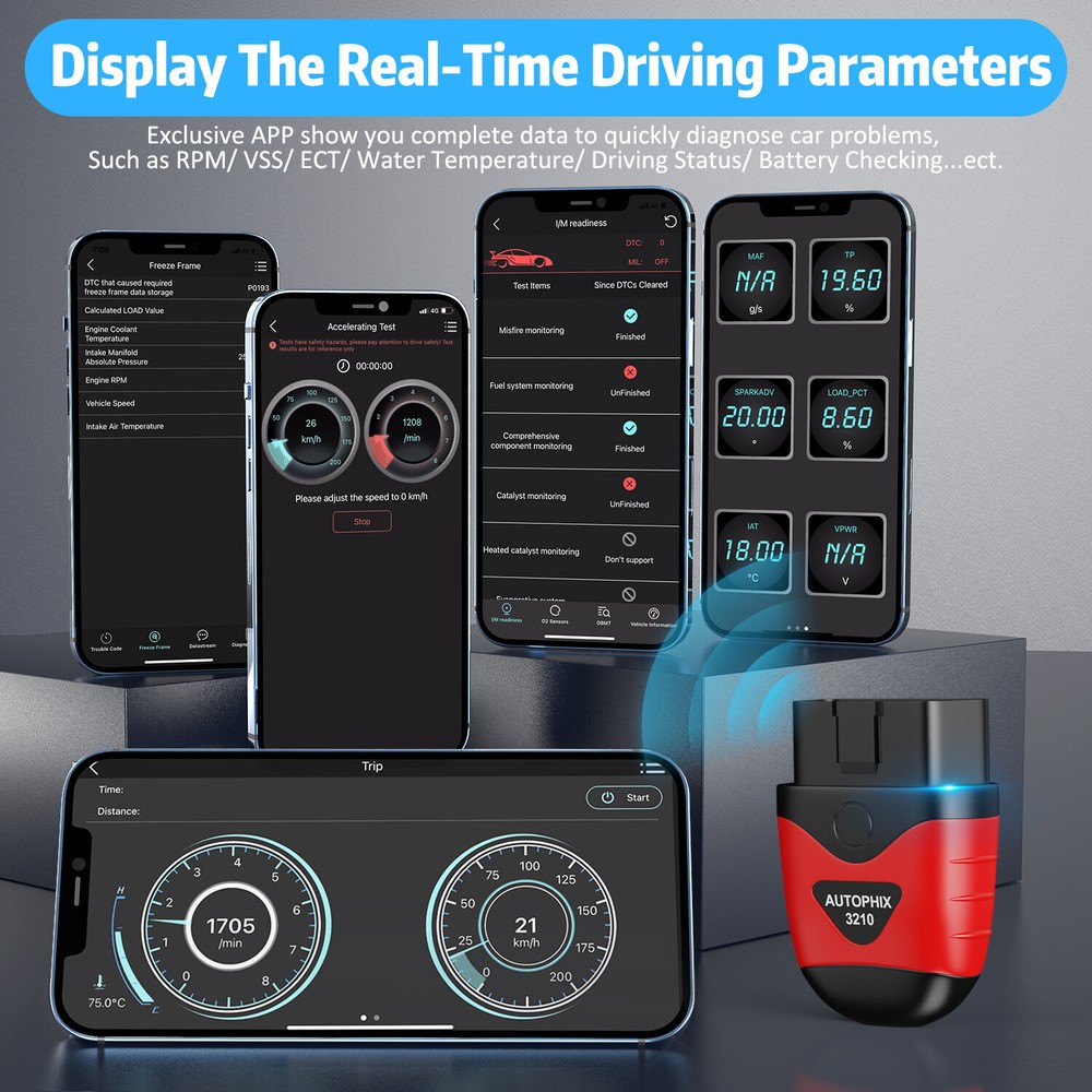 AUTOPHIX 3210 Bluetooth OBD2 Scanner Car Code Readers Professional Battery Test