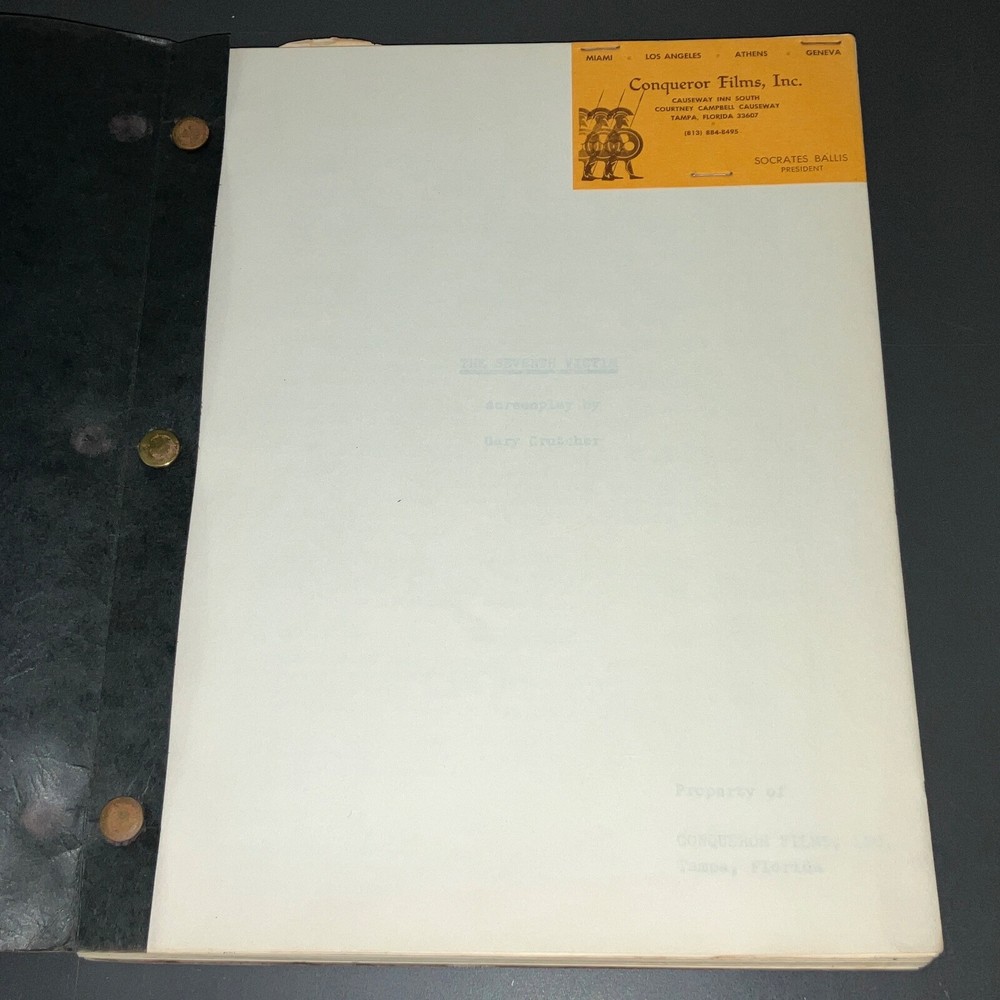 SEVENTH VICTIM (c1970s) Unmade Action-Exploitation w/Casting Notes + COA!