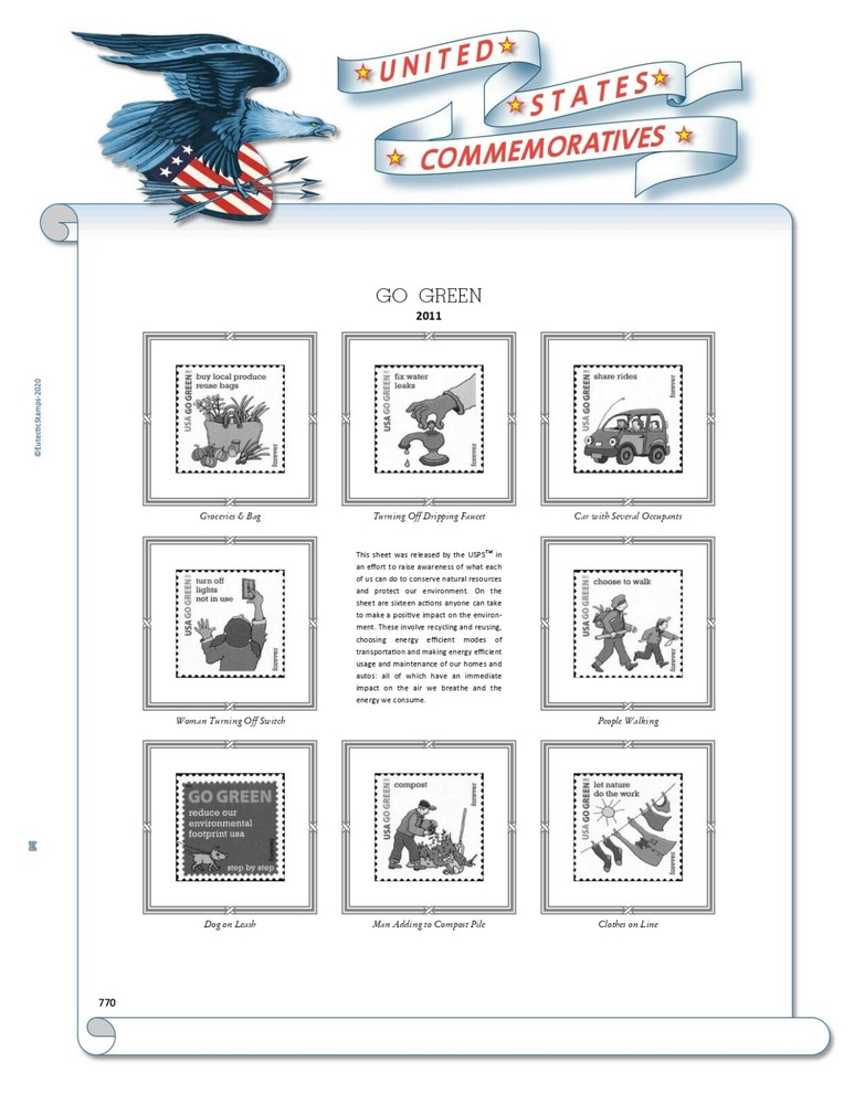2011 U.S. Commemorative Singles COMPLETE Supplement (White Ace Alternative)