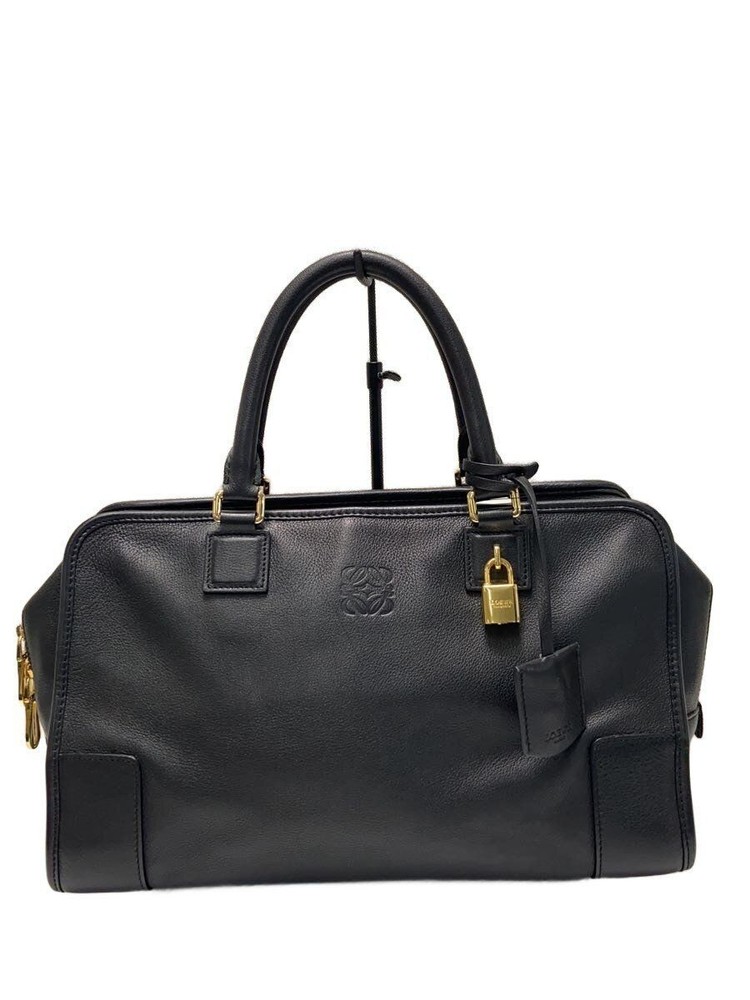 LOEWE tote bag leather Black Used