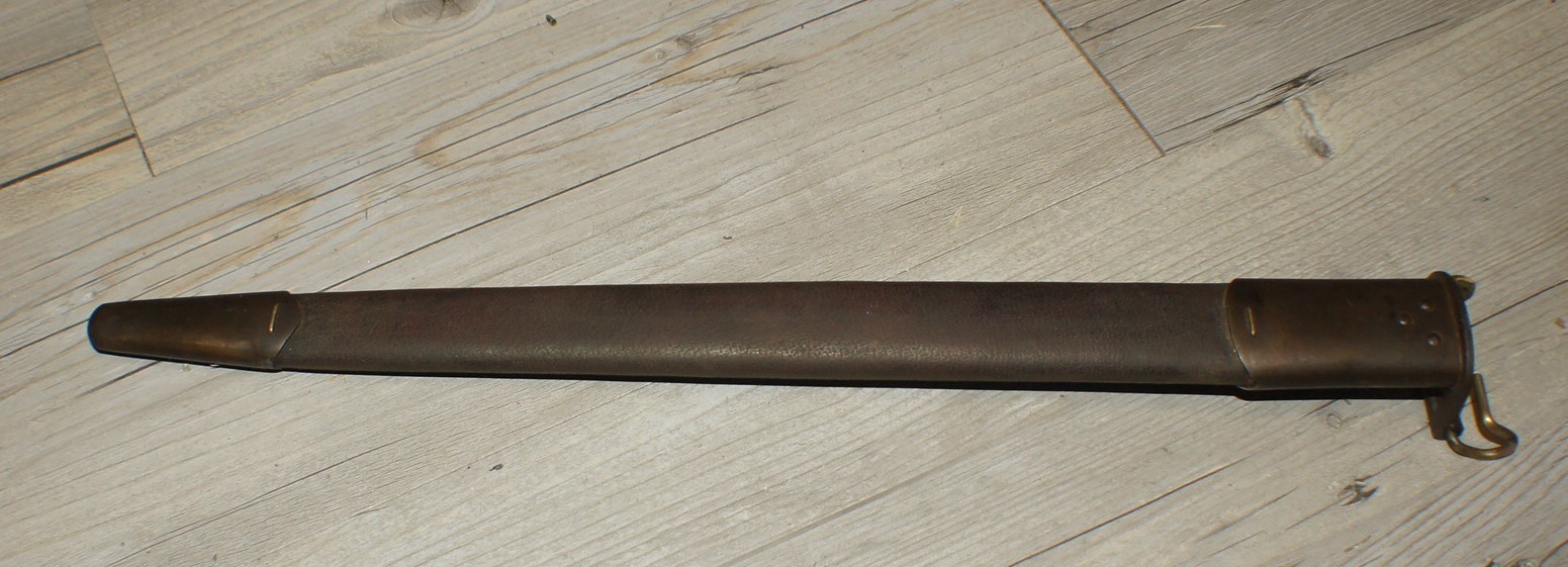 Aged Patina WWI Us M1917 Enfield Remington Trench Bayonet Scabbard Reproduction