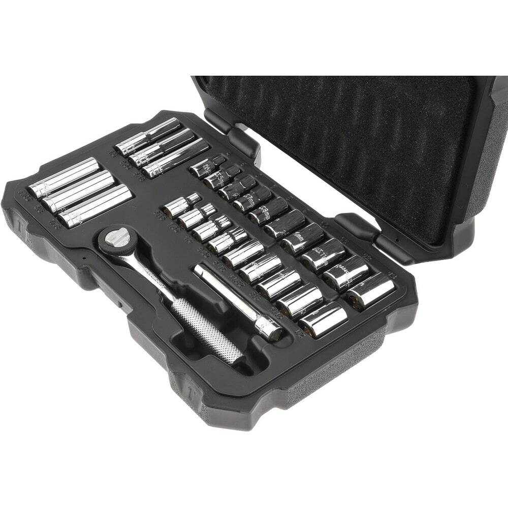 Paramount 27-Piece 1/4" Drive Chrome Vanadium Socket Set w/ Inch & Metric Sizes