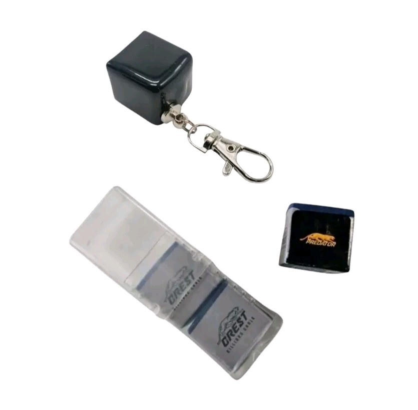 3 Pieces Predator Crest Chalk & Clip On Chalk Holder With Protective Chalk Case
