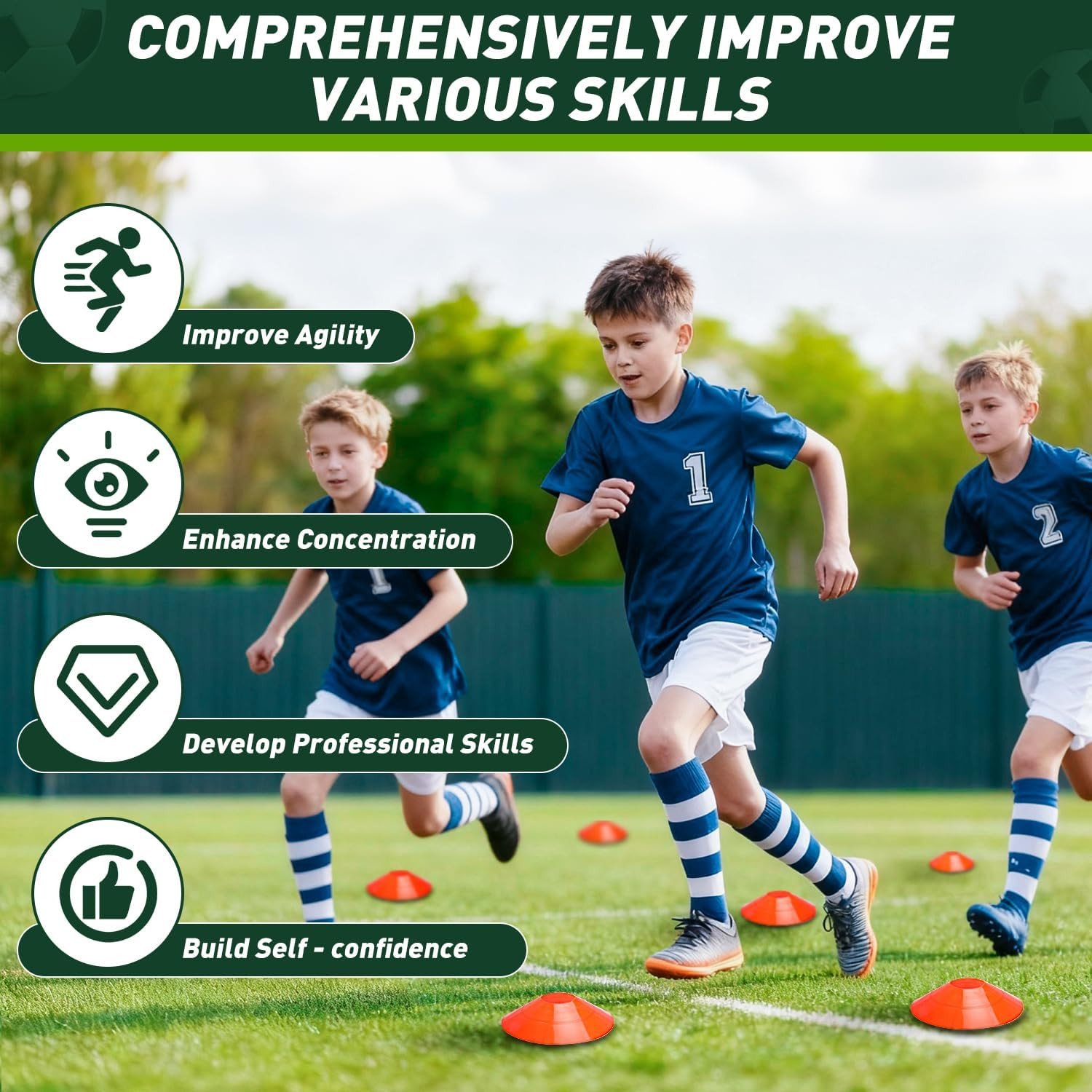 Soccer Goal, 4X3Ft Kids Soccer Goals Set for Backyard, Portable Pop-Up Soccer Ne