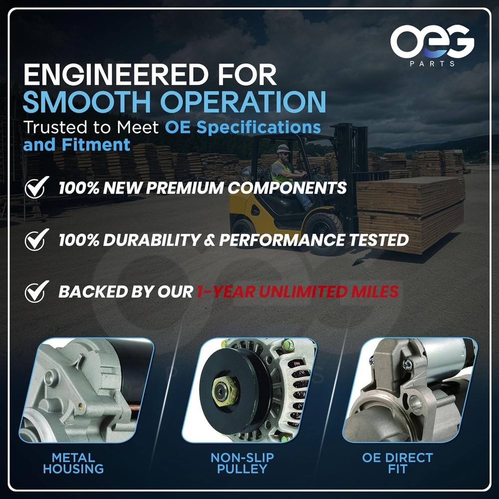 Durable Metal Mercruiser Starter Replacement Compatible with Multiple Models