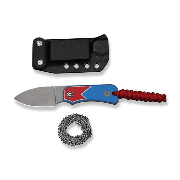 Civivi Knives Baby Banter Fixed Blade C23045A-1 Red White Blue G10 Nitro-V Knife