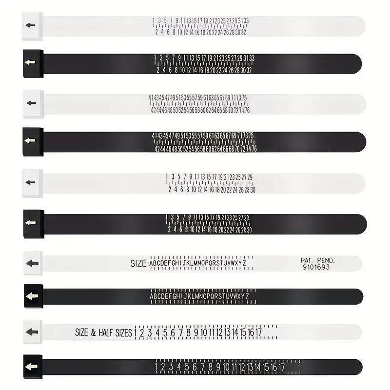 2-Pack Ring Sizer Measure Tool Gauge Plastic Finger Sizing Finder Reusable 1-17