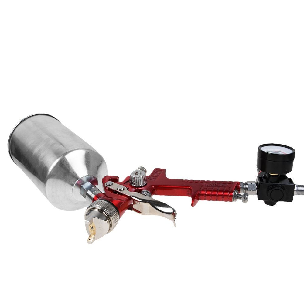 1.4/1.7/2.5mm Nozzle HVLP Air Feed Spray Gun Kit Car Paint Primer Clearcoat USA