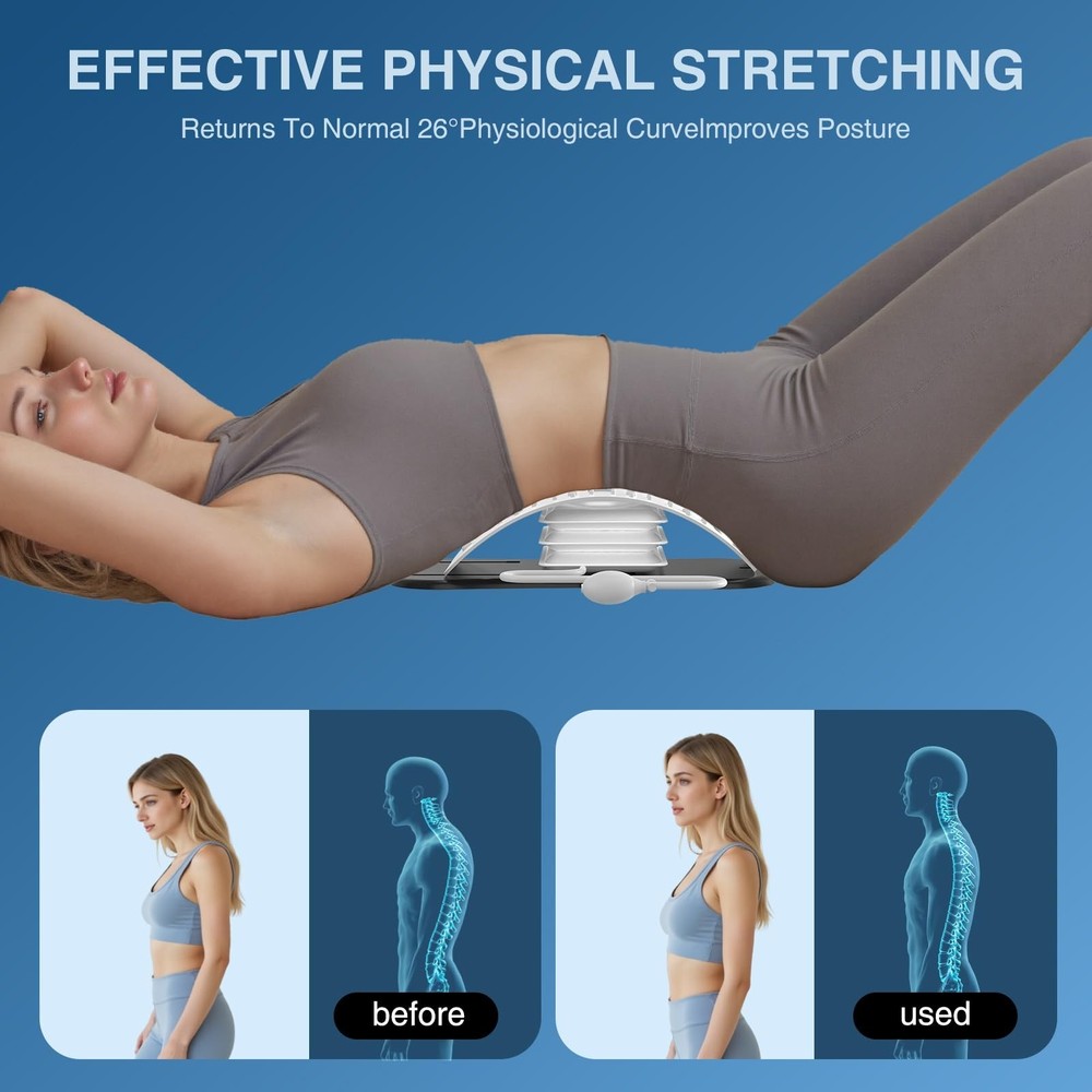 Back Stretcher for Lower Back Pain Relief,Adjustable Inversion Lumbar Tractio...