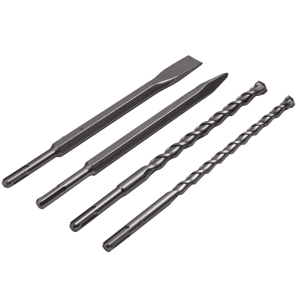 17x Rotary Hammer Bits Drill Bit & Chisel Set for SDS Plus Drills