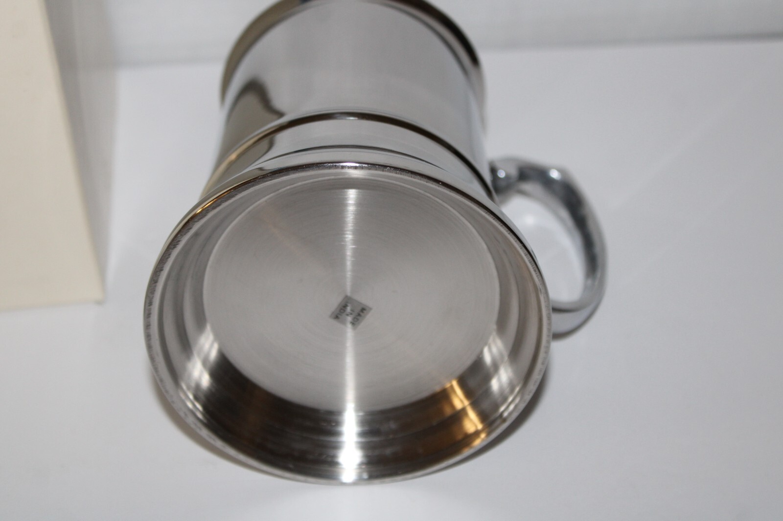 STAINLESS STEEL SILVERTONE TANKARD MUG VINTAGE THINGS REMEMBERED BEER STEIN
