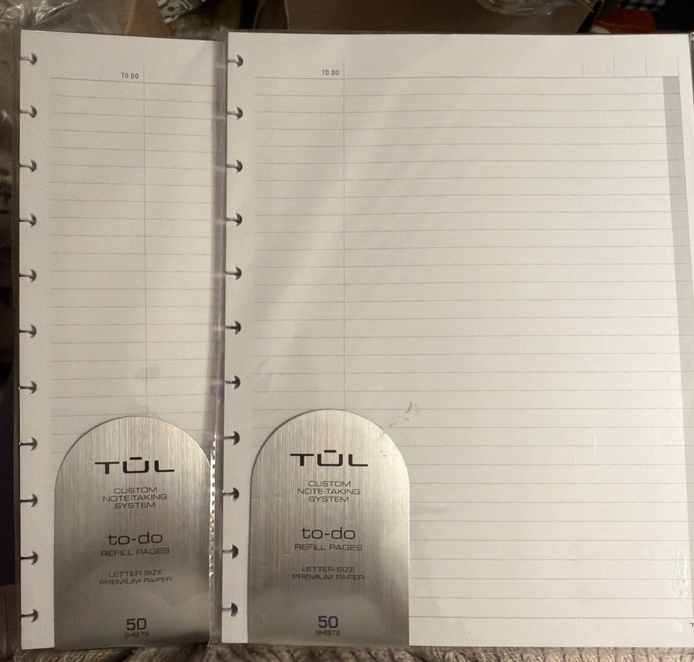 2 TUL Custom Note Taking System To Do Refill Pages Disc Bound 167162 Letter Size