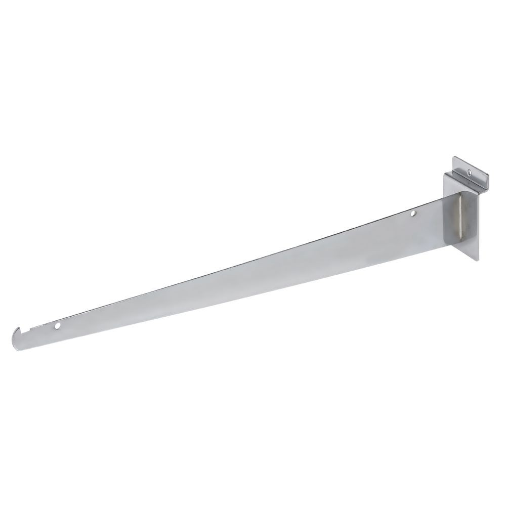 Slatwall Shelf Bracket, 16" Chrome