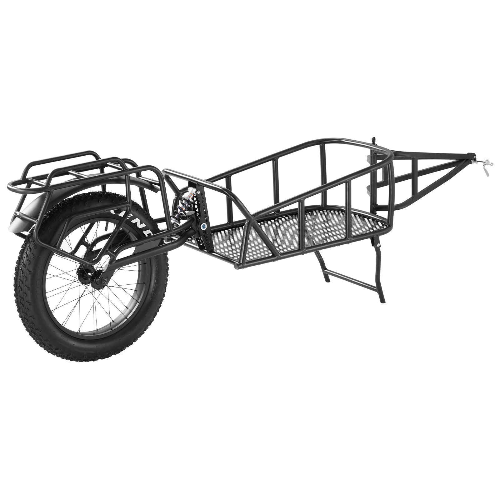 VEVOR Bike Cargo Trailer Bicycle Carrier Storage Cart 70 lbs Load Carbon Steel