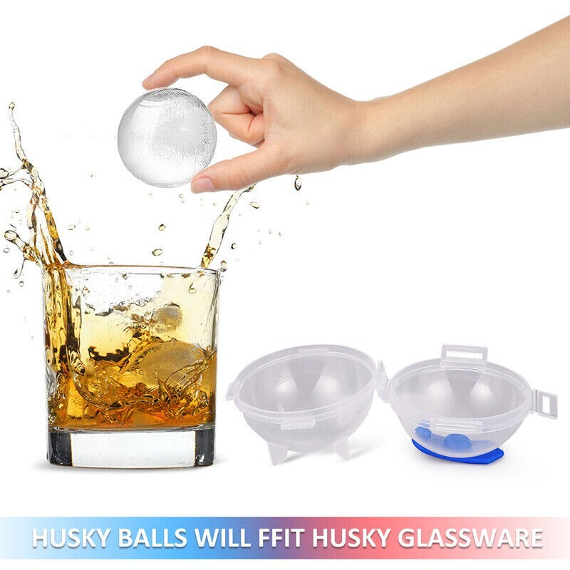 4 Pack 2" Large Round Ice Cube Tray Ball Maker Molds Jumbo ICE BALLS for Drinks