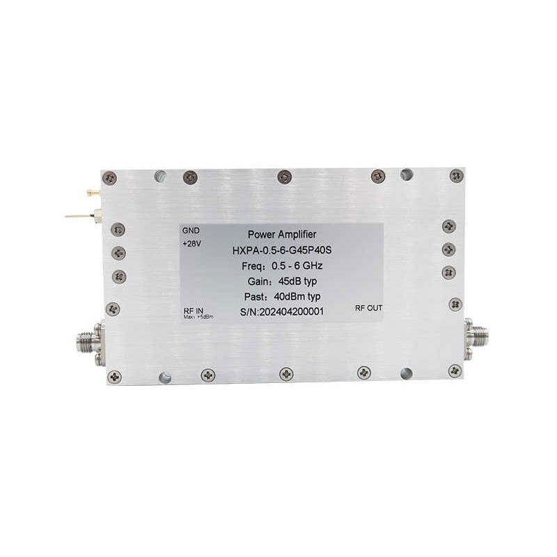 0.5-6GHz RF Microwave Wideband Power Amplifier 45dB Gain 10W High Power Output