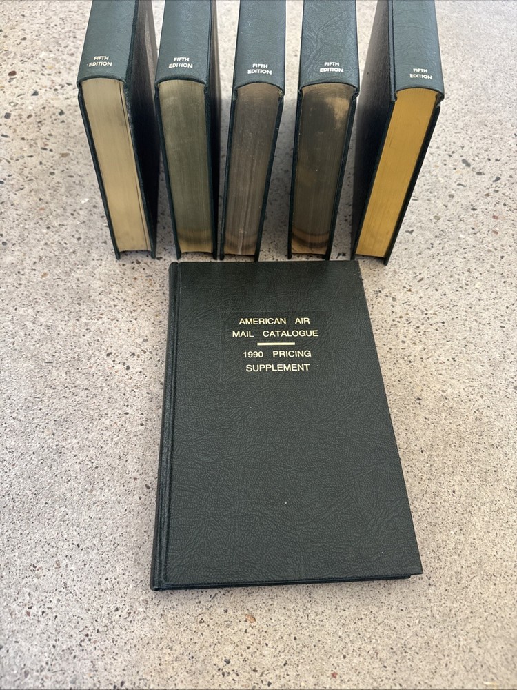 American Air Mail Catalog Vols I–V + 1990 Supplement Tarn Library Rare Clean