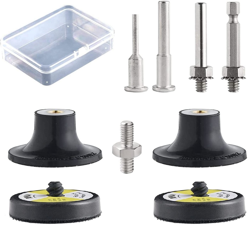 9 Pack 2 Inch Versatile Die Grinder Attachment Kit Roll Lock Pad Holders,...