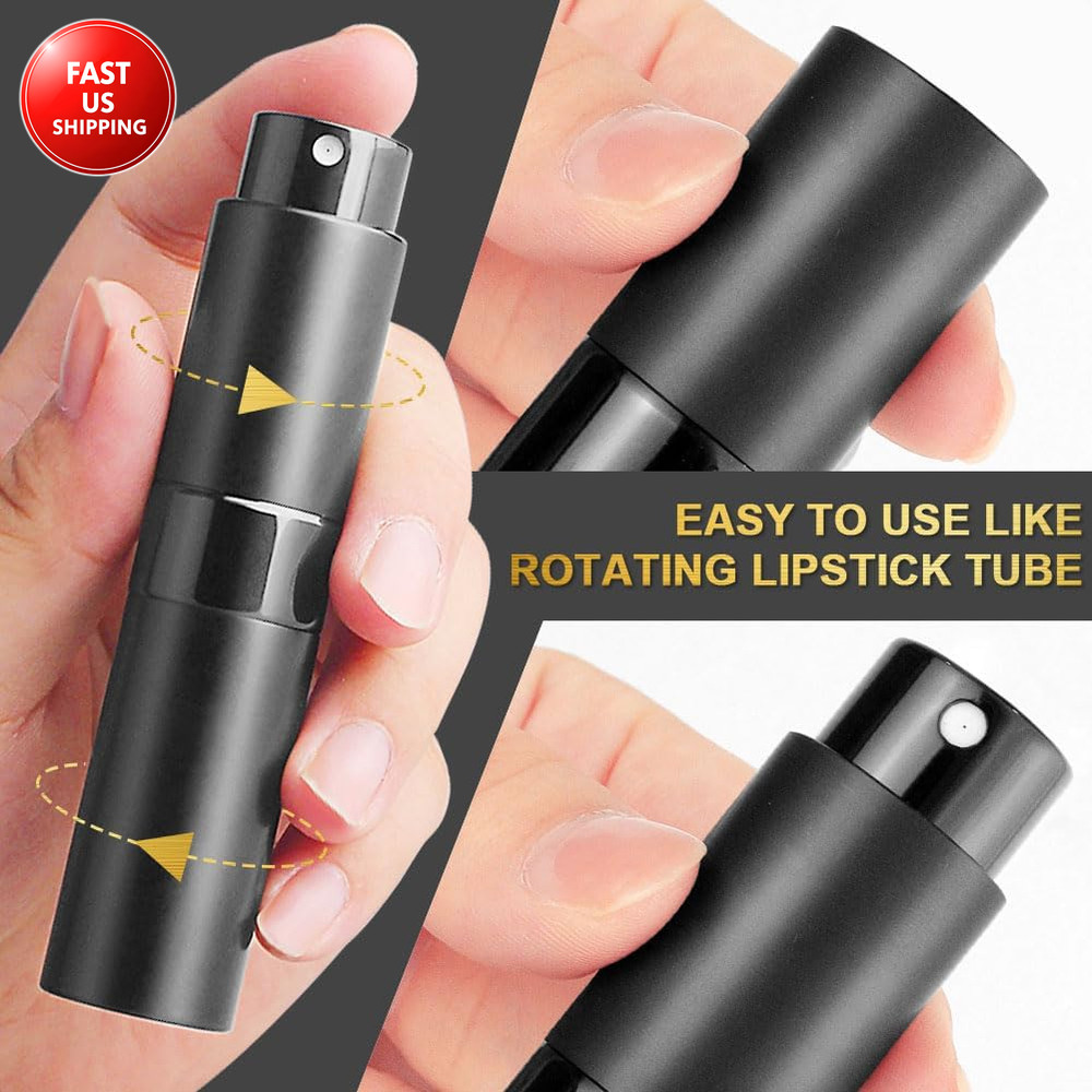 8ML Refillable Perfume Spray Bottles - Travel Atomizer Set with Removable Inner